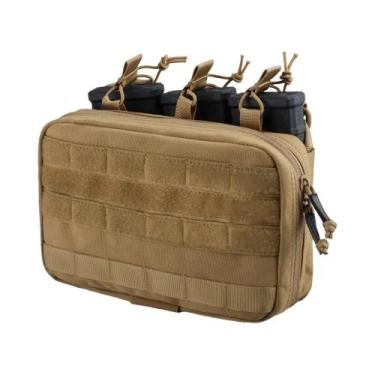 Imagem de Organizador Tático Molle Com Bolsa Tripla Para Carregadores E Bolso In
