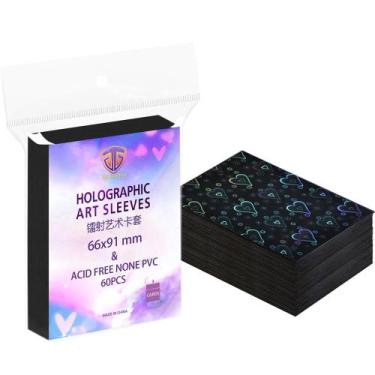 Imagem de 60PCS 66x91mm Protetores De Cartas Holográficos Love Star Broken Glass
