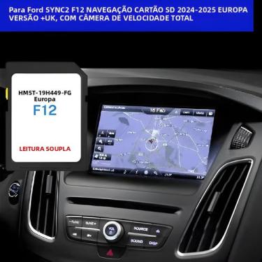 Imagem de 2024/2025 cartão sd gps para ford sync2 f12-europa + uk con autovelox 