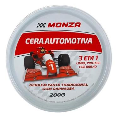 Imagem de Cera Monza 200g  Automotiva 3 em 1 com Carnaúba, Limpa, Protege e Dá B