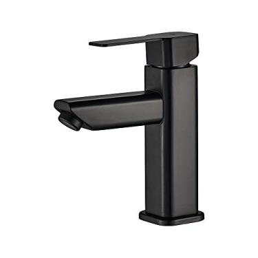 Imagem de Torneira Monocomando Baixa para Banheiro Inox (Adda Preta)