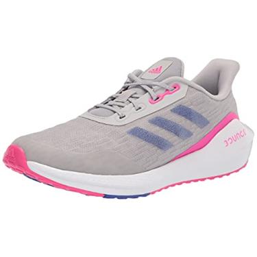 Imagem de adidas EQ21 Running Shoe, Grey/Sonic Ink/Shock Pink, 4 US Unisex Big Kid