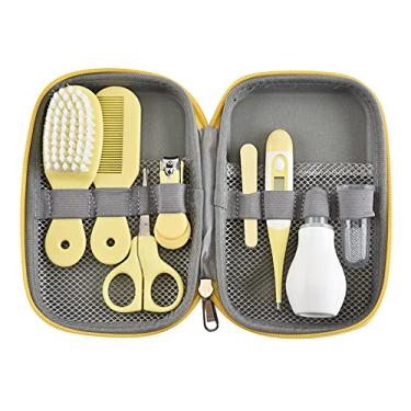Imagem de Kit de higiene portátil para bebês,Conjunto de cuidados de segurança para bebês 8 peças - Amarelo