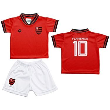 Imagem de Conjunto Bebê Flamengo Uniforme Vermelho - Torcida Baby