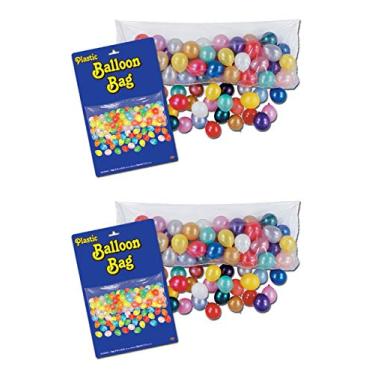 Imagem de Beistle Sacos plásticos para balões 2 peças, 91,44 cm x 203,20 cm, transparente