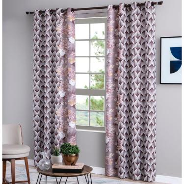 Imagem de Cortina Estampada com 16 Ilhoses 240x220cm Cuiaba Casa D`oro