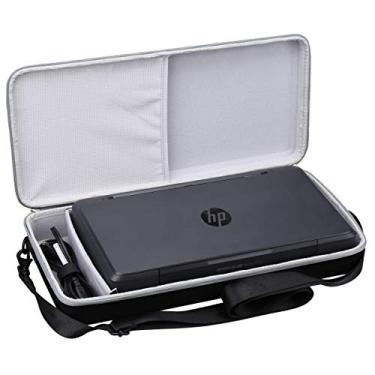 Imagem de Aproca capa de armazenamento de viagem rígida para impressora portátil HP OfficeJet 200 (CZ993A), Black with Shoulder Strap