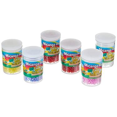Imagem de Real Seda Micanga Potes Real Seda 7 G, Multicores, 6 unidades
