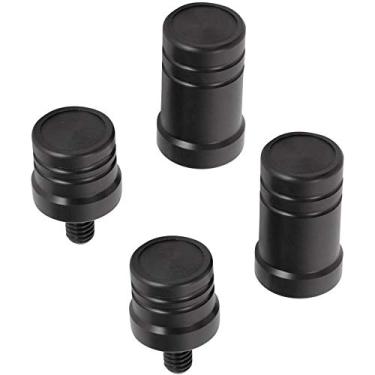 Imagem de Conjunto de 2 protetores de juntas de plástico QYM para bilhar preto para piscina 5/16x18