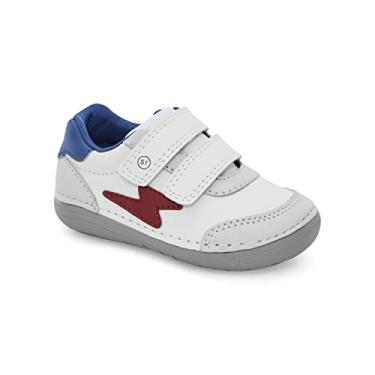 Imagem de Stride Rite Tênis esportivo masculino SM Kennedy, branco multi, 4 crianças pequenas, Branco multi, 17