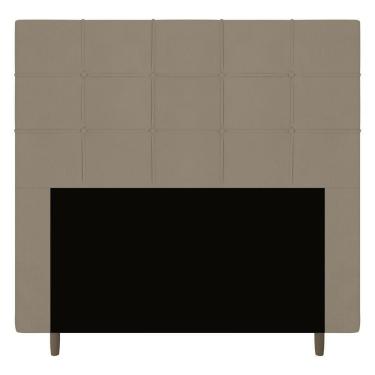 Imagem de Cabeceira Cama Box Casal Queen Size Leiria 160cm Suede Bege