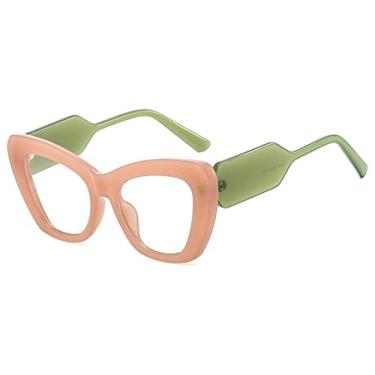 Imagem de Óculos de sol de olho de gato fashion feminino tons vintage designer gafas óculos de sol de luxo armação uv400 óculos de tamanho grande Oculos, rosa, A