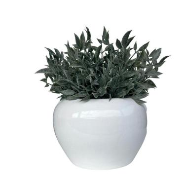 Imagem de Decoração sala centro de mesa branco médio liso lorance