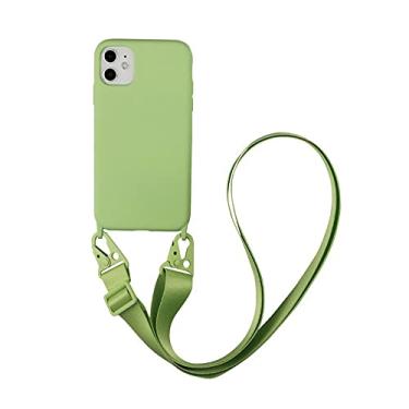 Imagem de Capa de telefone de cordão de silicone para iphone 12 13 11 14 pro max 7 plus x xr xs max ultra capa com alça de pescoço cordão de colar cruzado, t13, para iphone 13