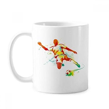 Imagem de Caneca de futebol americano jogadores de futebol americano chutar caneca cerâmica xícara de café porcelana louça