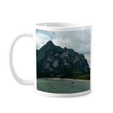 Imagem de Caneca de fotografia de montanhas e rios cerâmica cerâmica xícara de café porcelana louça