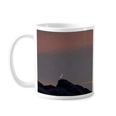 Imagem de Moon Mountain Sky Art Deco Presente Caneca Moda Cerâmica Café Porcelana Utensílios de Mesa