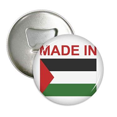 Imagem de Made In Palestine Country Love abridor de garrafas ímã de geladeira emblema multifuncional