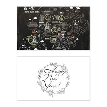 Imagem de Hong Kong Visiting Check Point Festival Ano Novo Cartão de felicitações Mensagem Presente
