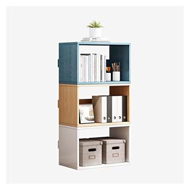 Imagem de KIZQYN Estante de livros simples e moderna prateleira de sala de estar prateleira simples de armazenamento multicamadas estante de livros