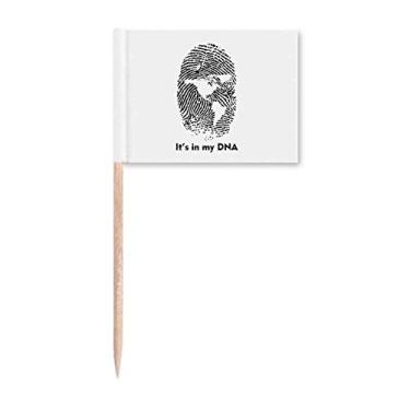 Imagem de Impressão digital contorno mapas americanos palito bandeiras marcadoras topo decoração de festa