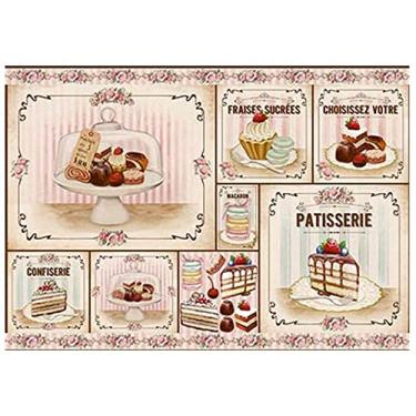 Imagem de Papel para Decoupage Litoarte 49 x 34,3 cm - Modelo PD-976 Patisserie Doces