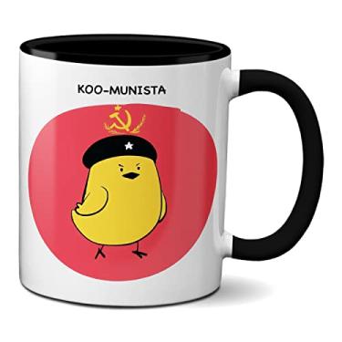 Imagem de Caneca Koo-Munista Rede Social Koo Presente Xícara Engraçada (Preta)