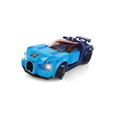 Imagem de Zippy Toys Carrinho p/Montar Super Car Speedy Azul - Brinquedo Para Construir com 173 Peças; Atividade Educativa, Estimula Habilidades; Para Adultos e Crianças (+6 Anos); Adequado Para Uso Infantil