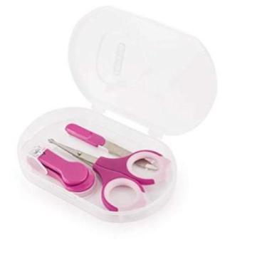 Imagem de Kit Manicure Infantil Bebe Premium Rosa Kababy.
