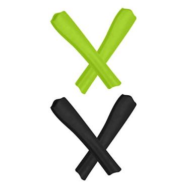 Imagem de Mryok 2 pares de kits de substituição para óculos Oakley Pit Bull OO9127 / Pit Bull Asian Fit OO9161 - Verde e preto