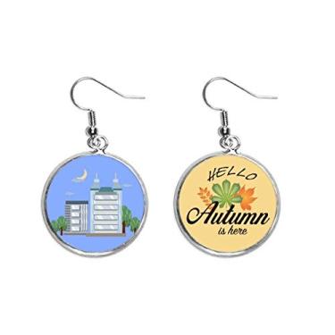 Imagem de Brinco de folha de outono com desenho de animação