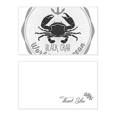 Imagem de Caderno de caranguejo com estampa de organismo marítimo cartão de agradecimento de aniversário