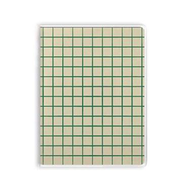 Imagem de Diário de capa macia com estampa decorativa branca e verde
