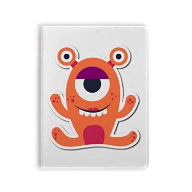 Imagem de Diário de capa macia para notebook monstro laranja universo e alienígena
