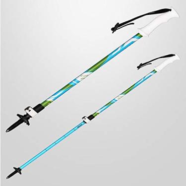 Imagem de Bastões de caminhada infantis – Bengalas telescópicas dobráveis para crianças, bastões de caminhada de fibra de carbono, dobrável, leve, absorvente de choque, para caminhadas, caminhadas e corrida (58 – 90 cm)