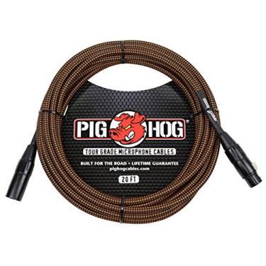 Imagem de Cabo de microfone PigHog PHM10BKW preto/branco de alto desempenho XLR, 3 metros, Black/Orange, 20 ft.