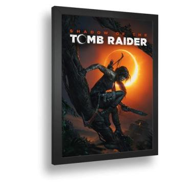 Imagem de Quadro Emoldurado Poste Shadow Of The Tomb Raider Retro Com Vidro - Qu