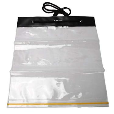 Imagem de Junlucki Bolsa de lápis, bolsa de caneta suporte de mapa de armazenamento 10,6 * 12 polegadas bolsa de armazenamento transparente, 2 peças para estudantes de acampamento ao ar livre