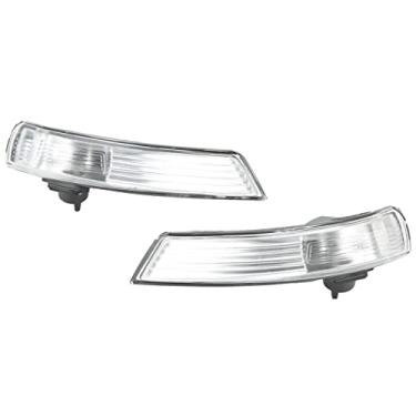 Imagem de 2 peças de luz de seta lateral, retrovisor de luz ABS exterior de substituição de lâmpadas indicadoras