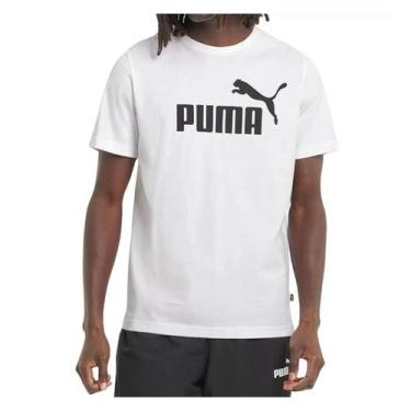 Imagem de Camiseta Puma Essentials Logo Masculina - Branco