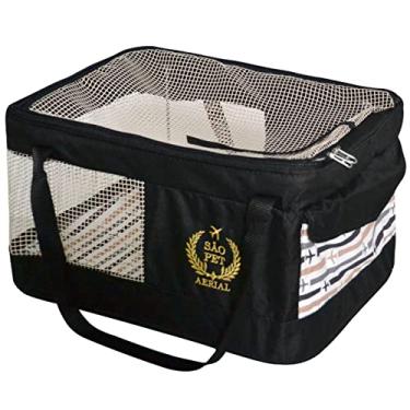 Imagem de São Pet Bolsa Aerial Para Transporte De Cães E Gatos Em Avião (43X31 5X20 Cm) Preta