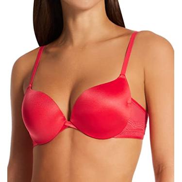 Imagem de Maidenform Sutiã feminino com aro, Love the Lift Suavizante Lace Demi, sutiã push-up para mulheres, Pedra vermelha, 38C