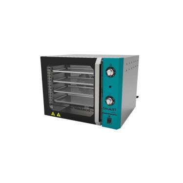 Imagem de Forno Turbo Convector Elétrico Smart Basic 4 Esteiras Inox E Painel Turquesa Fcsb4e - Venâncio 220v