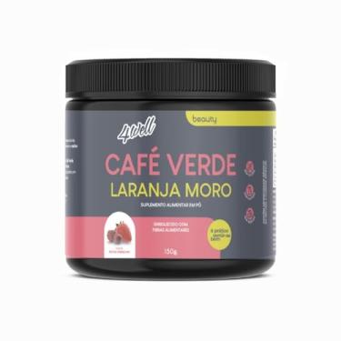 Imagem de Café verde + Laranja Moro em pó 4well 150g Sabor Frutas Vermelhas