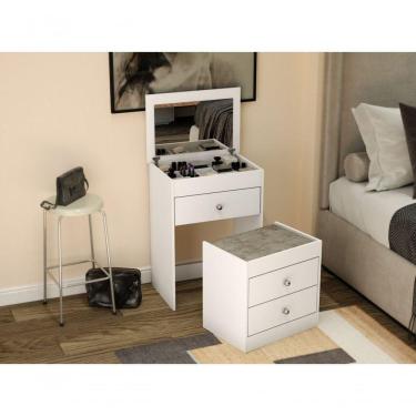 Imagem de Penteadeira - Comoda 3 Gavetas C/ Banqueta - Movelbento