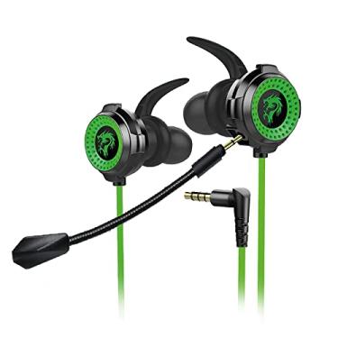Imagem de ELG, EPZHGR, Earphone Gamer Zahhak com Microfone Removível, Botão Multifunção para Smartphone, Acompanha Luva de Dedos e Case de Transporte, Verde