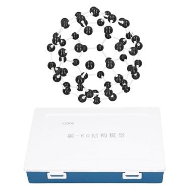 Imagem de Modelo de Estrutura Molecular C60 Átomos de Carbono e Kit de Ligação Conjunto de Demonstração de Química Auxílios de Ensino para Ensino Médio Ensino de Sala de Aula de Química