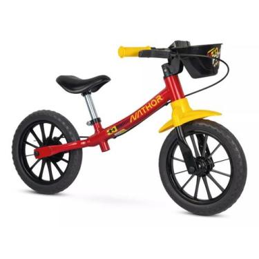 Imagem de Bicicleta Infantil Nathor Aro 12 Equilibrio Sem Pedal Fast Vermelho