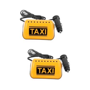 Imagem de Uonlytech 2 Unidades luzes de táxi luz indicadora LED luzes marcadoras LED lâmpada de táxi sinais de luz de táxi para carro conduziu aluguel Lâmpada elétrica faróis cúpula de luz plástico