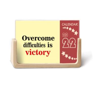 Imagem de Calendário de mesa "Persistence Victory Overcome Difficult 2022" para 12 meses